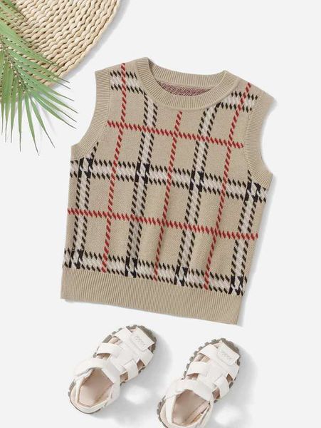 toddler boys plaid pattern sweater vest she, Blue
toddler boys plaid pattern sweater vest she, Blue