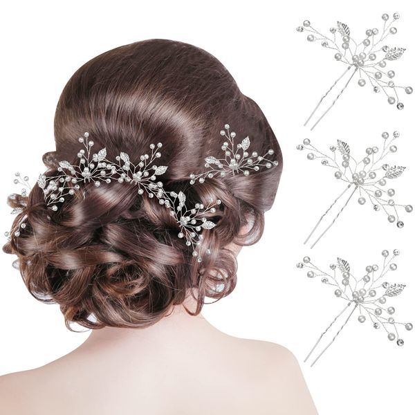 hair clips barrettes bride wedding pearls pins bridal leaf flower rhinestone bridesmaid pieces accessories for women and girls sier amjuo, Golden;silver
hair clips barrettes bride wedding pearls pins bridal leaf flower rhinestone bridesmaid pieces accessories for women and girls sier amjuo, Golden;silver