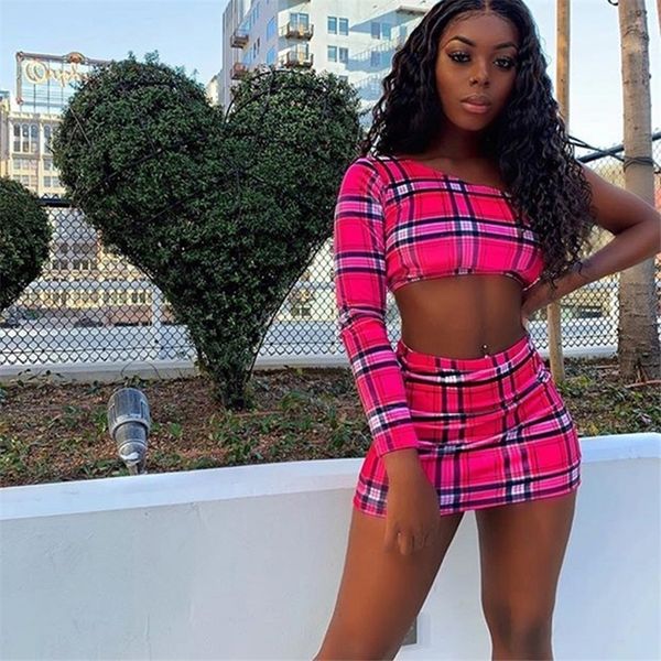 pink plaid print two piece skirt set women crop and skirt matching sets summer club outfits festival women outfits t200603, White
pink plaid print two piece skirt set women crop and skirt matching sets summer club outfits festival women outfits t200603, White