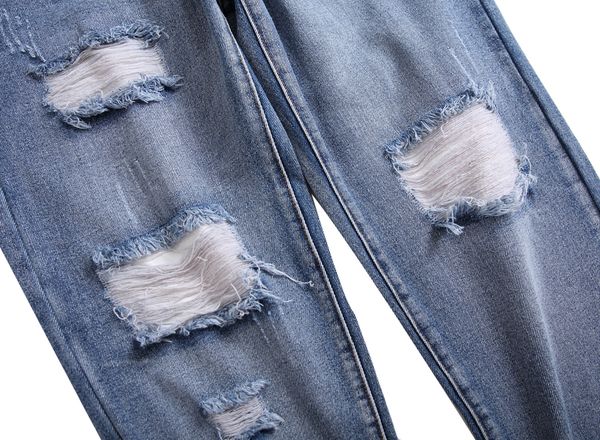 jeans street style mens brand washed ripped denim pants with holes strechy homme skinny aa, Blue
jeans street style mens brand washed ripped denim pants with holes strechy homme skinny aa, Blue