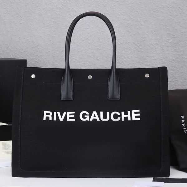 rive gauche tote shopping bag women canvas handbag leather handle brand letters large capacity pocket beach shoulder bags snap-fastener
rive gauche tote shopping bag women canvas handbag leather handle brand letters large capacity pocket beach shoulder bags snap-fastener