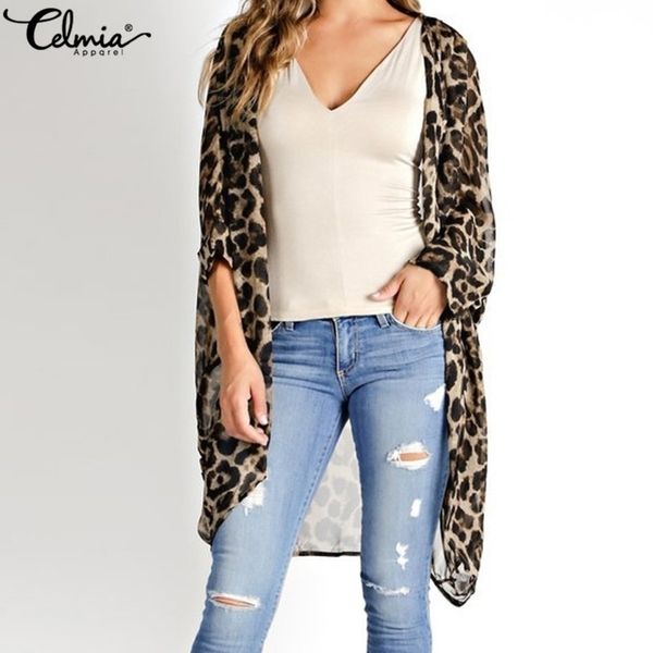 celmia vintage kimono cardigan women summer loose leopard printed blouse casual beach cover up shirt plus size blusas y200402, White
celmia vintage kimono cardigan women summer loose leopard printed blouse casual beach cover up shirt plus size blusas y200402, White