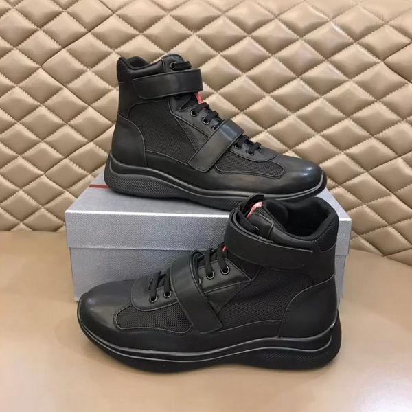 america cup high-sneakers shoes rubber sole casual walking red label tongue fabric & patent leather outdoor trainers, Black
america cup high-sneakers shoes rubber sole casual walking red label tongue fabric & patent leather outdoor trainers, Black