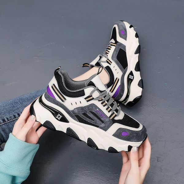 genuine leather dad shoes chunky women sneakers ins platform soft heel breathable comfortable shoes zapato decoraciones, Black;yellow
genuine leather dad shoes chunky women sneakers ins platform soft heel breathable comfortable shoes zapato decoraciones, Black;yellow