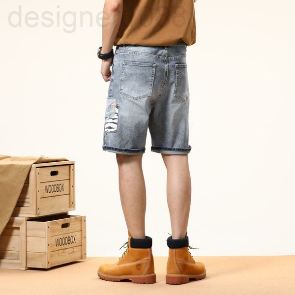 men's jeans designer pierced denim shorts men's summer trend capris fashion brand ins wear high-end thin pants cotton breeches k15, Blue
men's jeans designer pierced denim shorts men's summer trend capris fashion brand ins wear high-end thin pants cotton breeches k15, Blue