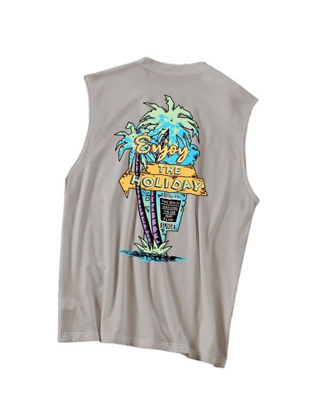 men tropical & slogan graphic tank g3zb#, White;black
men tropical & slogan graphic tank g3zb#, White;black