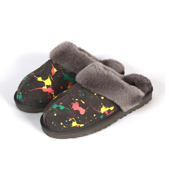 2022 classic design style graffiti keep warm slippers goat skin sheepskin snow slippers man women slippers, Black
2022 classic design style graffiti keep warm slippers goat skin sheepskin snow slippers man women slippers, Black