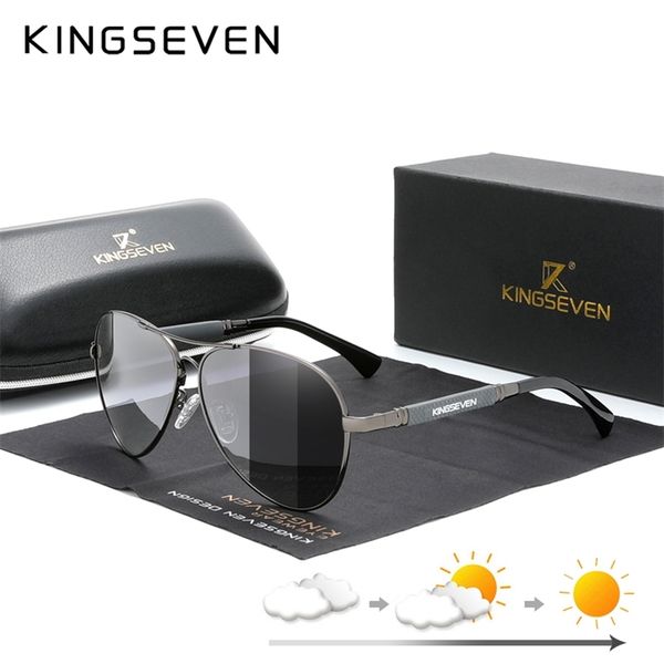 kingseven trend quality alloy men's sunglasses polarized sun glasses women pilot mirror eyewear d sol 20517gx, White;black