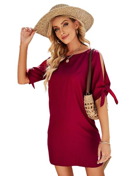 knot cuff tunic dress i7vz#, Black;gray