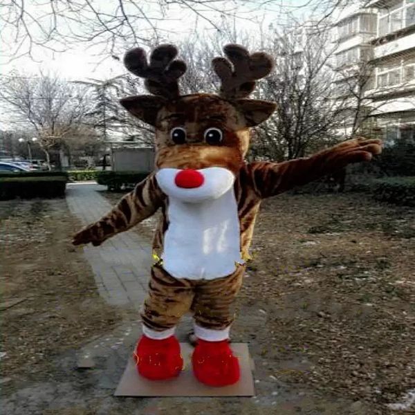 2022 halloween red nose elk mascot costume animal deer theme character carnival size fursuit christmas birthday party dress, Red;yellow
2022 halloween red nose elk mascot costume animal deer theme character carnival size fursuit christmas birthday party dress, Red;yellow