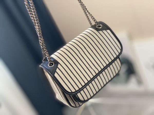 designer shoulder bag women's vertical stripe postman bag delivery box
designer shoulder bag women's vertical stripe postman bag delivery box