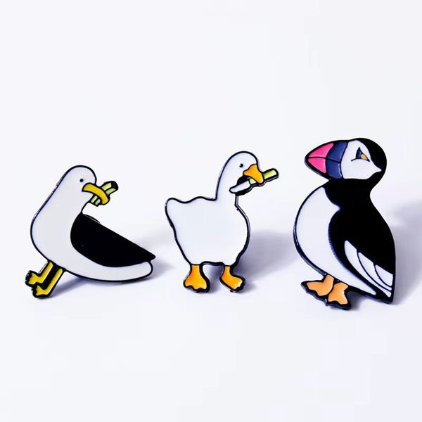 cute animal white duck small funny enamel brooches pins for women demin shirt decor brooch pin metal kawaii badge fashion jewelry 3 colors f, Blue
cute animal white duck small funny enamel brooches pins for women demin shirt decor brooch pin metal kawaii badge fashion jewelry 3 colors f, Blue