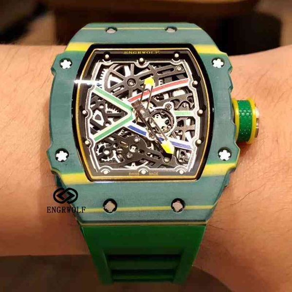 luxury mens mechanical watch wine barrel richa milles rm67-02 2824 automatic green carbon fiber tape men swiss movement brand, Slivery;golden
luxury mens mechanical watch wine barrel richa milles rm67-02 2824 automatic green carbon fiber tape men swiss movement brand, Slivery;golden