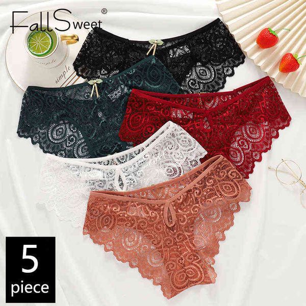 fallsweet women lace panties 5pcs pack floral perspective uderwear hollow out intimates female breathablle soft lingerie t220810, Black;pink
fallsweet women lace panties 5pcs pack floral perspective uderwear hollow out intimates female breathablle soft lingerie t220810, Black;pink