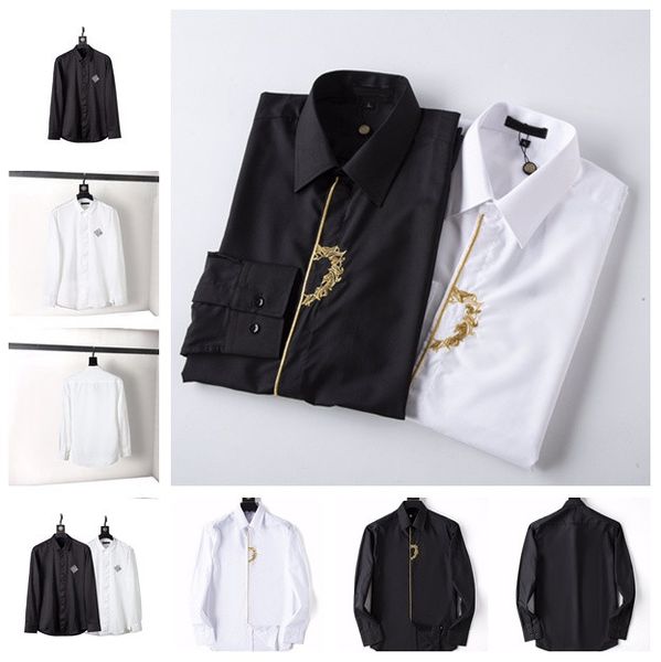 men's dress shirts business t-shirts fashion men t shirts solid color stripes designer long sleeves casual shirt 100% cotton spring clo, White;black
men's dress shirts business t-shirts fashion men t shirts solid color stripes designer long sleeves casual shirt 100% cotton spring clo, White;black
