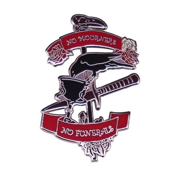 six of crows no mourners. no funerals enamel pins for clothes badges on backpack lapel decoration literature gifts, Blue
six of crows no mourners. no funerals enamel pins for clothes badges on backpack lapel decoration literature gifts, Blue
