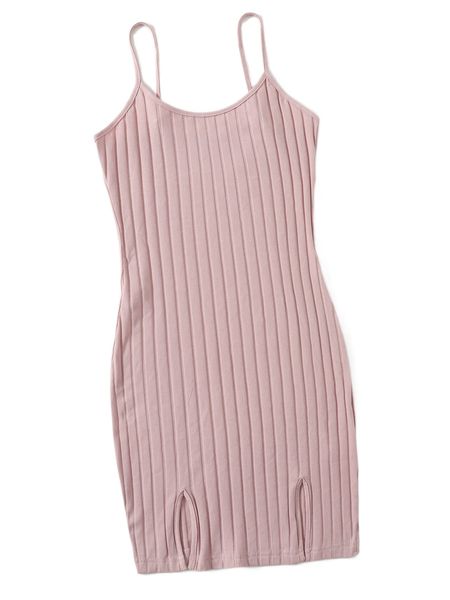 split hem rib knit dress j0m3#, Black;gray
split hem rib knit dress j0m3#, Black;gray