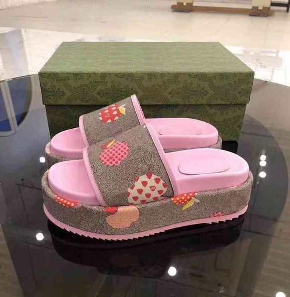 slippers classic multicolor women platform sandal colorfull canvas jacquard apple pattern embellished ladies thick bottom brand slides yj46, Black
slippers classic multicolor women platform sandal colorfull canvas jacquard apple pattern embellished ladies thick bottom brand slides yj46, Black
