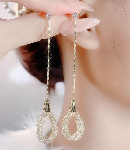 stud geometric water drop tassel women's earrings korean temperament long fashion all-match personality zircon jewelry, Golden;silver
stud geometric water drop tassel women's earrings korean temperament long fashion all-match personality zircon jewelry, Golden;silver
