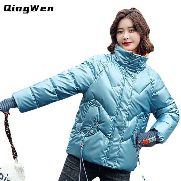 qingwen new women winter jackets korean thick cotton quilted jacket short loose large size solid color shiny down parka 2022 l220725, Black
qingwen new women winter jackets korean thick cotton quilted jacket short loose large size solid color shiny down parka 2022 l220725, Black