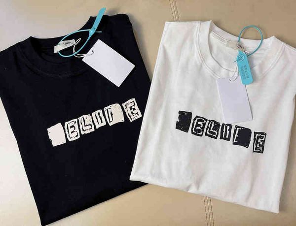 women's t-shirt correct version summer luxury fashion cel letter printed men's and women's os loose short sleeve t-shirt, White
women's t-shirt correct version summer luxury fashion cel letter printed men's and women's os loose short sleeve t-shirt, White