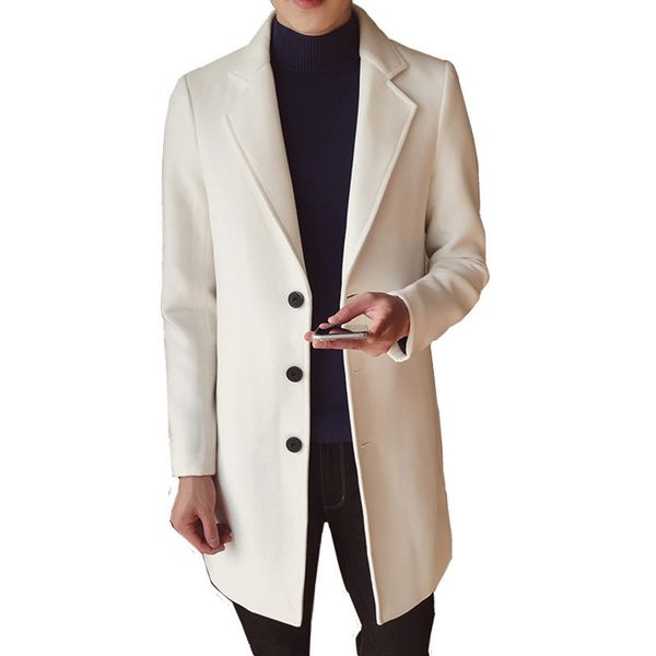 men's suits & blazers men's winter long woolen dust coat fashion solid color w 220823, White;black
men's suits & blazers men's winter long woolen dust coat fashion solid color w 220823, White;black