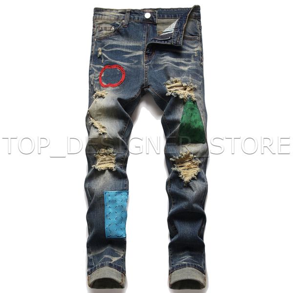 designer jeans embroidered jeans men's casual hole sticking cloth scraping personalized trend elastic patch wholesale 100% pure cotton, Blue
designer jeans embroidered jeans men's casual hole sticking cloth scraping personalized trend elastic patch wholesale 100% pure cotton, Blue