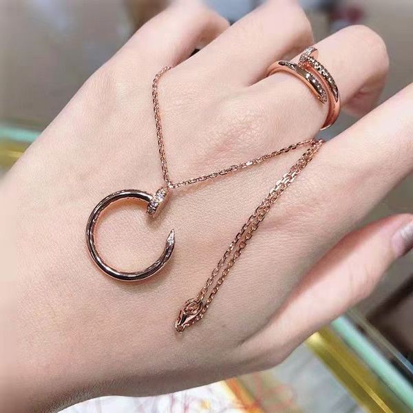 designer pendant necklaces brand jewelry for women fashion trendy geometric nails titanium necklace valentine's day gifts luxury classi, Silver
designer pendant necklaces brand jewelry for women fashion trendy geometric nails titanium necklace valentine's day gifts luxury classi, Silver