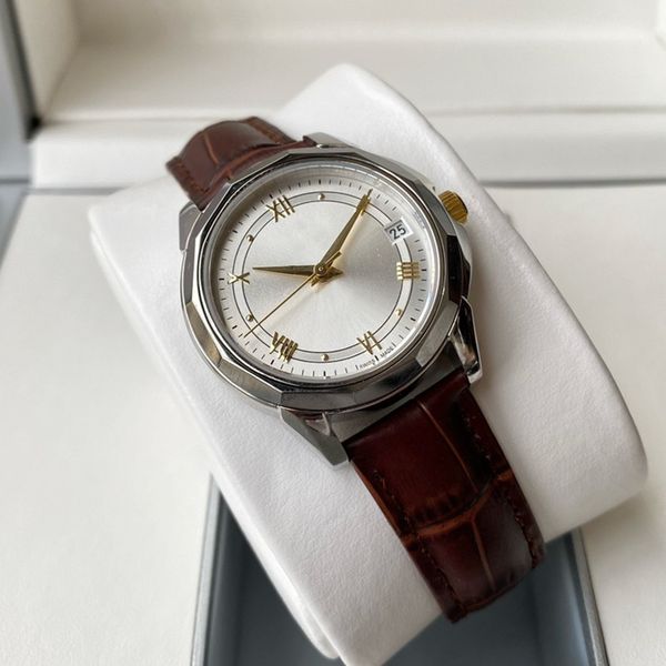 boutique women's watch 316 stainless steel case mechanical movement sapphire mirror leather strap classic three-pin design simple atmos, Slivery;golden
boutique women's watch 316 stainless steel case mechanical movement sapphire mirror leather strap classic three-pin design simple atmos, Slivery;golden