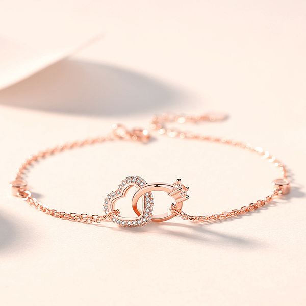 new love heart rings chain designer bracelet 925 silver women s925 exquisite zircon bracelets jewelry gifts quality for female, Black
new love heart rings chain designer bracelet 925 silver women s925 exquisite zircon bracelets jewelry gifts quality for female, Black