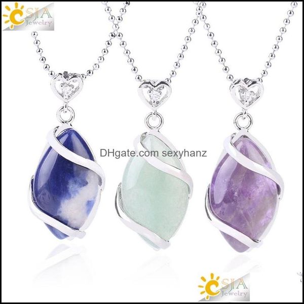 pendant necklaces pendants jewelry csja natural quartz crystal necklace for women healing stones horse eye shape beads trendy men f563 188, Silver
pendant necklaces pendants jewelry csja natural quartz crystal necklace for women healing stones horse eye shape beads trendy men f563 188, Silver