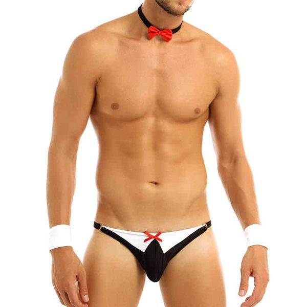 3pcs black mens lingerie set bow tie tuxedo thong g-string briefs with collar and bracelets male cosplay costume outfit w220324, Red;black
3pcs black mens lingerie set bow tie tuxedo thong g-string briefs with collar and bracelets male cosplay costume outfit w220324, Red;black