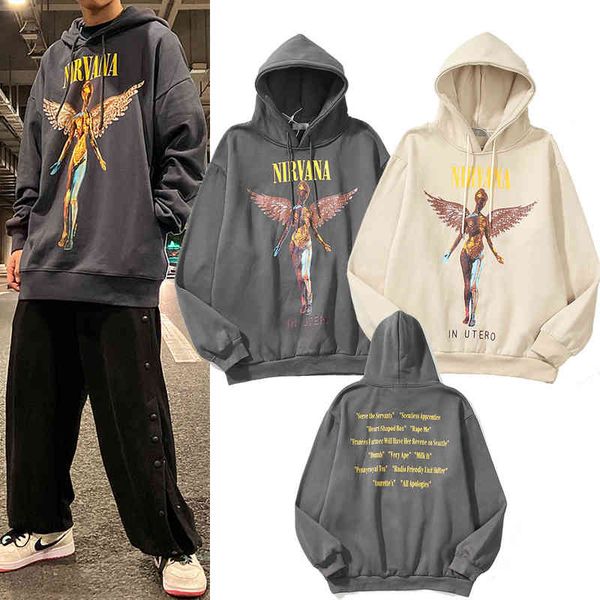 high street angel vintage hoodie sweater hip hop jacket sleeve streetwear women clothes loose, White;black
high street angel vintage hoodie sweater hip hop jacket sleeve streetwear women clothes loose, White;black