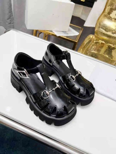 sandals thick soled sandals women's spring and summer fashion versatile one button mary jane shoes student, Black
sandals thick soled sandals women's spring and summer fashion versatile one button mary jane shoes student, Black