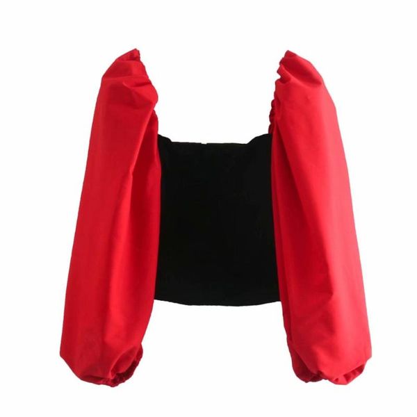 women's blouses & shirts women's fall corset elegant black velvet square collar puff sleeve slim party coat, White
women's blouses & shirts women's fall corset elegant black velvet square collar puff sleeve slim party coat, White