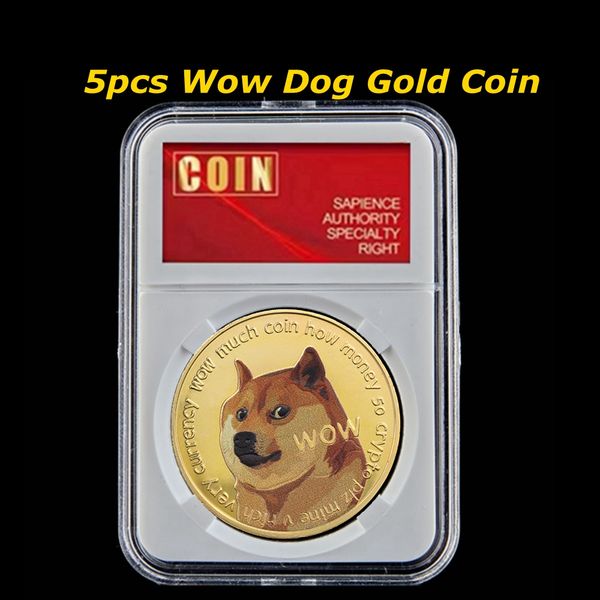 5pcs dogecoin commemorative coins craft collection wow dog pattern souvenir home decoration crafts with pccb box
5pcs dogecoin commemorative coins craft collection wow dog pattern souvenir home decoration crafts with pccb box
