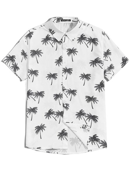 men coconut tree print shirt r2qn#, White;black
men coconut tree print shirt r2qn#, White;black