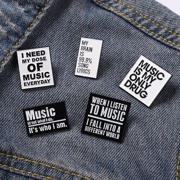 black white letters brooch music lovers square enamel corsage badges accessories bag hat cowboy clothes alloy brooches, Gray
black white letters brooch music lovers square enamel corsage badges accessories bag hat cowboy clothes alloy brooches, Gray