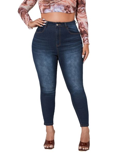 plus high waist cat whisker slant pocket jeans r1tn#, Blue
plus high waist cat whisker slant pocket jeans r1tn#, Blue