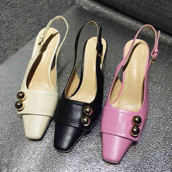 sandals women's soft leather square toe sandals summer shoes high heels metal decoration, Black
sandals women's soft leather square toe sandals summer shoes high heels metal decoration, Black
