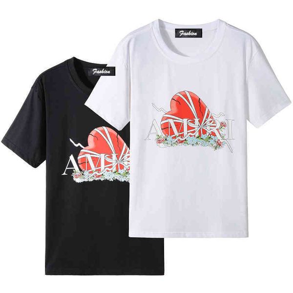 2021 new men's t-shirt a mirit tee red heart flower trend men's fashion short sleeve loose digital print 2223, White;black
2021 new men's t-shirt a mirit tee red heart flower trend men's fashion short sleeve loose digital print 2223, White;black