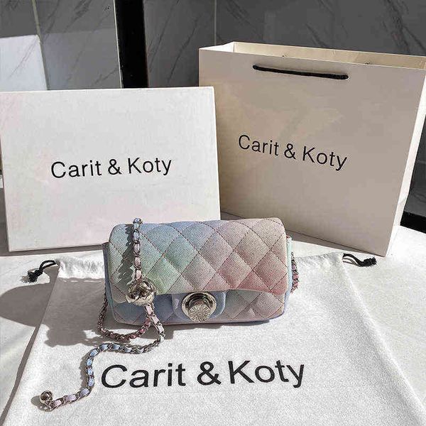 fashion rainbow color quality leather shoulder crossbody bag lady casual messenger female women handbag purse chain 220516
fashion rainbow color quality leather shoulder crossbody bag lady casual messenger female women handbag purse chain 220516