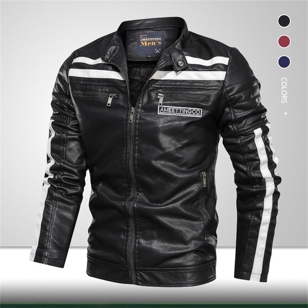 men's motorcycle leather jacket winter men fashion casual biker jacket coat male stand collar warm pu outwear 201224, Black
men's motorcycle leather jacket winter men fashion casual biker jacket coat male stand collar warm pu outwear 201224, Black