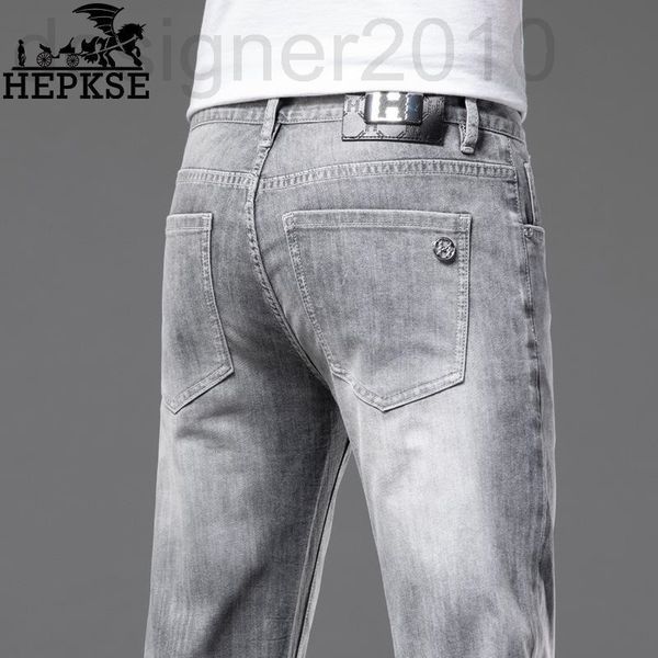 men's jeans designer h fashion brand european jeans men's 2022 spring and summer new korean slim fit elastic leggings high grade x, Blue
men's jeans designer h fashion brand european jeans men's 2022 spring and summer new korean slim fit elastic leggings high grade x, Blue