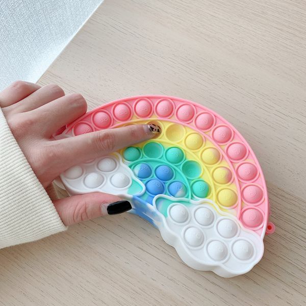 2022 clouds popping handbag sensory fidget toy popit cross body handbags push rainbow pop shoulder bag coin purse pouch toy, Black
2022 clouds popping handbag sensory fidget toy popit cross body handbags push rainbow pop shoulder bag coin purse pouch toy, Black