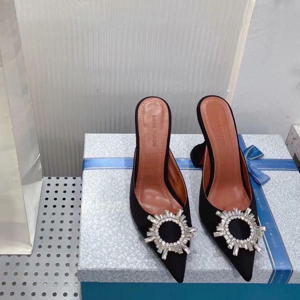 muaddi designer heels amina women sandals classic heels diamond 100% leather womans slippers wedding dress shoes sunflower occupation pure c, Black
muaddi designer heels amina women sandals classic heels diamond 100% leather womans slippers wedding dress shoes sunflower occupation pure c, Black