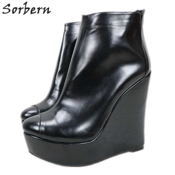 sorbern thick wedge heels ankle boots for women platform shoe back zipper black ankle boots designer boots women 16-17 cm
sorbern thick wedge heels ankle boots for women platform shoe back zipper black ankle boots designer boots women 16-17 cm