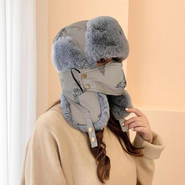 berets 2022 winter bomber hat women's butterfly pattern reflective riding ski cap russia plus velvet padded earmuffs warm, Blue;gray
berets 2022 winter bomber hat women's butterfly pattern reflective riding ski cap russia plus velvet padded earmuffs warm, Blue;gray