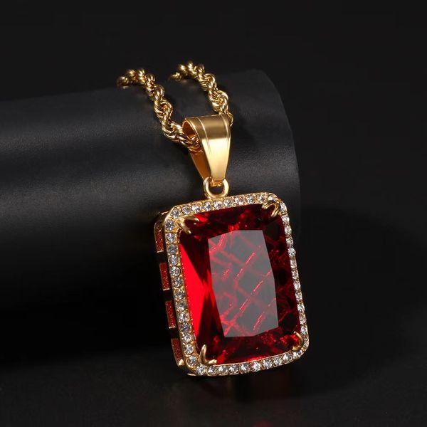 gold plated mens hip hop jewelry blingbling ruby pendan necklace european and american style crystal hiphop chain necklaces, Silver
gold plated mens hip hop jewelry blingbling ruby pendan necklace european and american style crystal hiphop chain necklaces, Silver