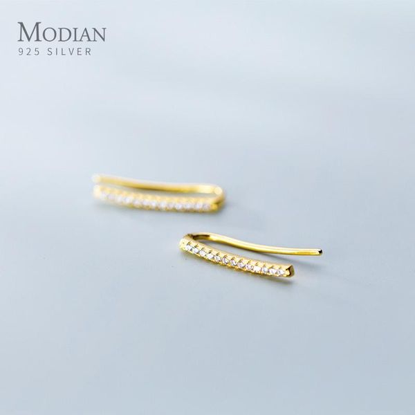 stud modian shiny zircon earring for women authentic 925 sterling silver gold color geometric ear pin fashion jewelry, Golden;silver
stud modian shiny zircon earring for women authentic 925 sterling silver gold color geometric ear pin fashion jewelry, Golden;silver